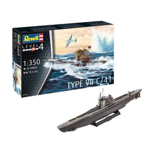 Revell German Submarine Type VII C/41 (1:350) (starter set)