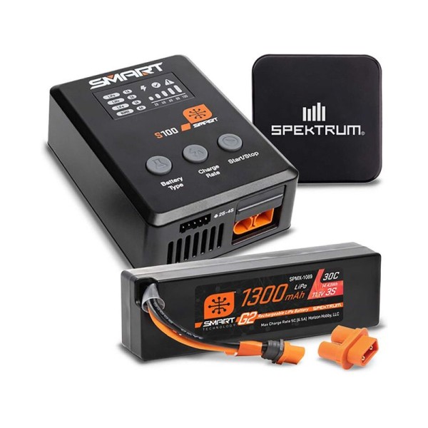 Spektrum Smart Powerstage G2 Car 3S 1300mAh IC2, nabíječ S100, zdroj 65W