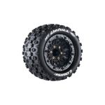 MT-UPHILL SOFT 1/10, 12mm, 14mm a 17mm odnímatelný hex, Černé disky, 2 ks