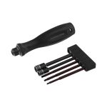 Set 1/4” bitů včetně rukojeti (1.5, 2.0, 2.5mm imbus a 5.5, 7mm nástrčkový)