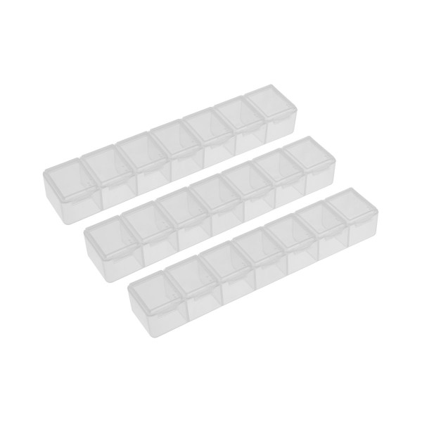 Box na díly 165x34x25 mm (7 přihrádek), 3 ks