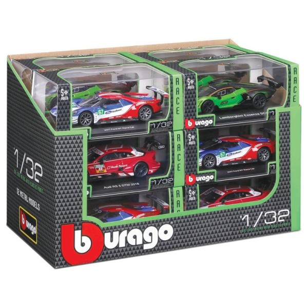 Bburago auta Race 1:32 (sada 12ks)
