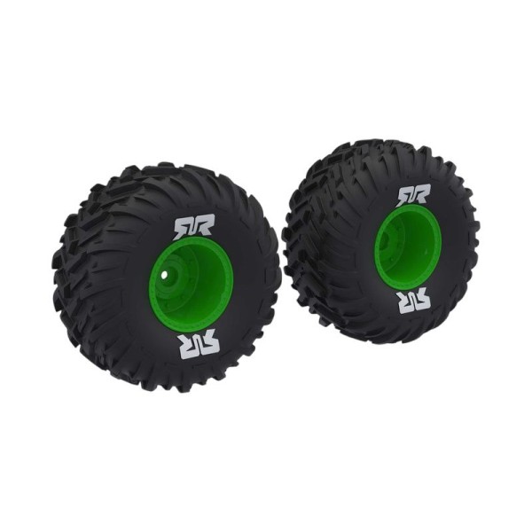 Arrma kolo s pneu dBoots Cut Chevron, disk zelený (2)