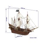 OCCRE Buccaneer pirátská loď 1:100 kit