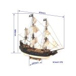OCCRE Black Swan pirátská loď 1:75 kit