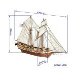 OCCRE Albatros škuner 1:100 kit