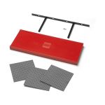 LEGO polička na vystavení stavebnic - červená