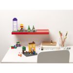 LEGO polička na vystavení stavebnic - červená