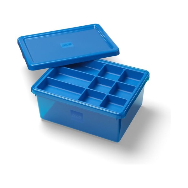 LEGO úložný box s organizérem modrý