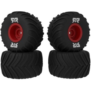 Arrma kolo s pneu dBoots Chevron MT, disk červený (4): GROM