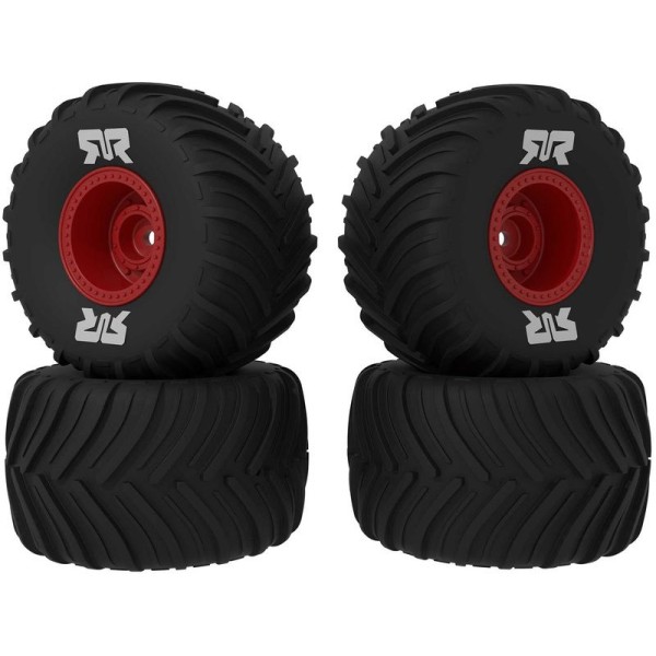 Arrma kolo s pneu dBoots Chevron MT, disk červený (4): GROM