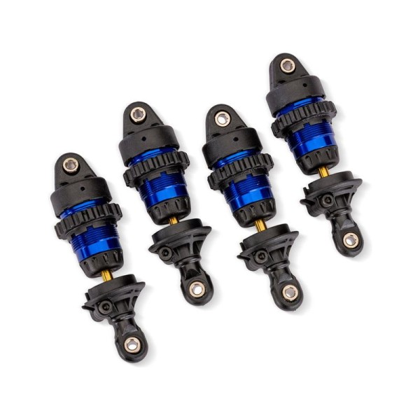 Traxxas tlumič Mini GTR hliníkový modrý (4)