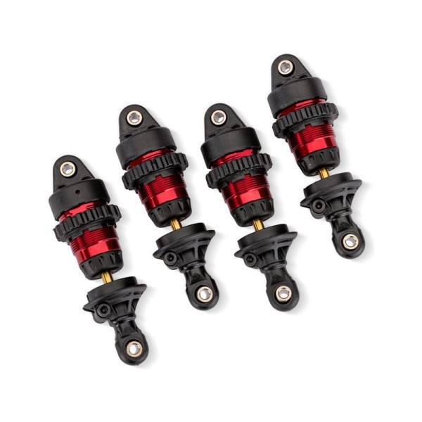 Traxxas tlumič Mini GTR hliníkový červený (4)