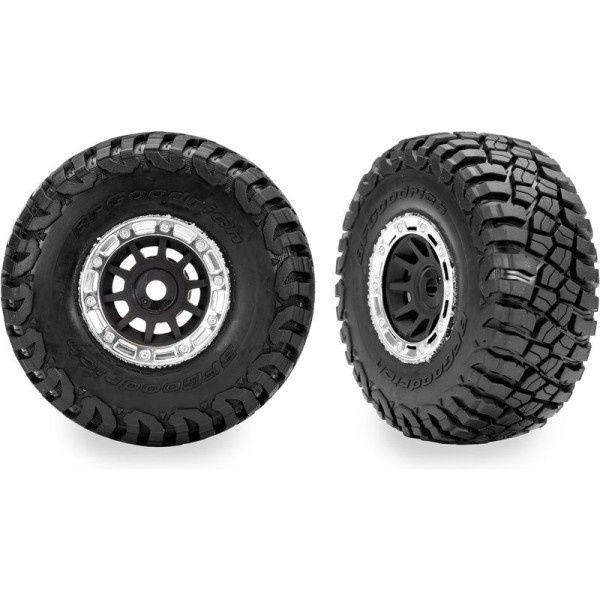 Traxxas kolo 1.4”, černý disk, pneu BFG Mud-Terrain (2)
