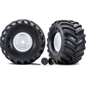 Traxxas kolo, disk bílý, pneu Terra Groove (pair)