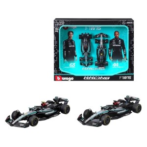 Bburago Mercedes-AMG F1 W15 (2024) 1:43 (dárkový set 2ks)
