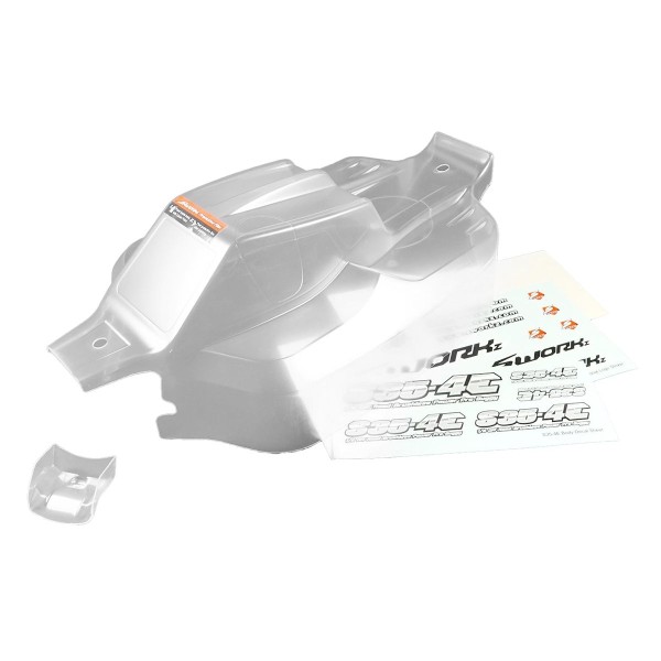 SWORKz 1/8 Falcon ST-4 čirá lexanová karoserie, 90% předříznutá, lehká, 1 ks.