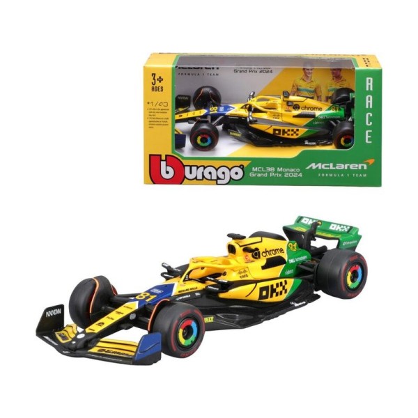 Bburago McLaren F1 Team MCL38 (2024) 1:43 #81 Piastri Senna Edtion