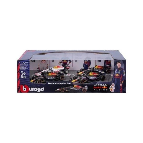Bburago Red Bull Racing 1:43 #1 Max Verstappen (dárkový set 4ks)