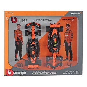 Bburago McLaren F1 Team MCL38 (2024) 1:43 (dárkový set 2ks)