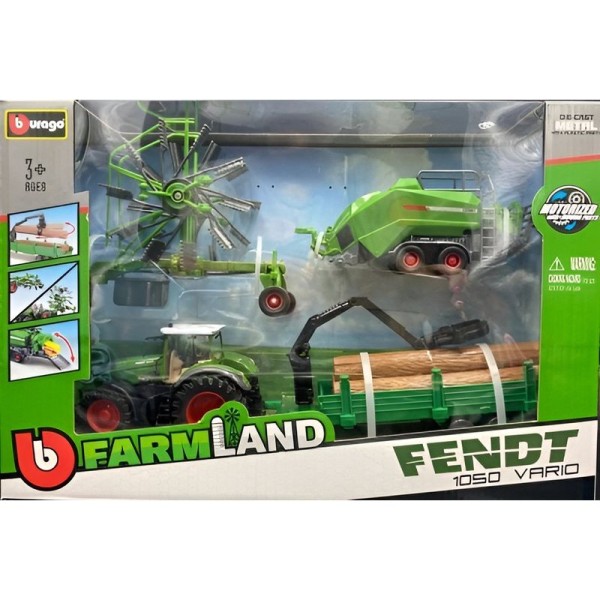 Bburago Fendt 1050 Vario s doplňky (dárkové balení)
