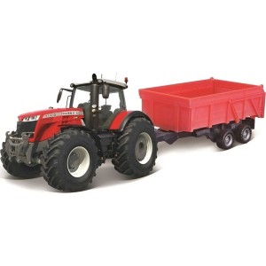 Bburago Massey Ferguson 8740S s doplňky (dárkové balení)