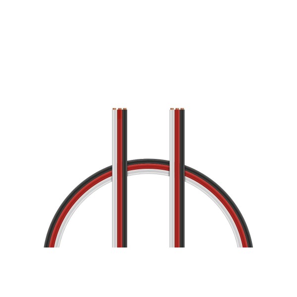 Kabel třížilový plochý tenký FU 0.14mm2 (PVC)