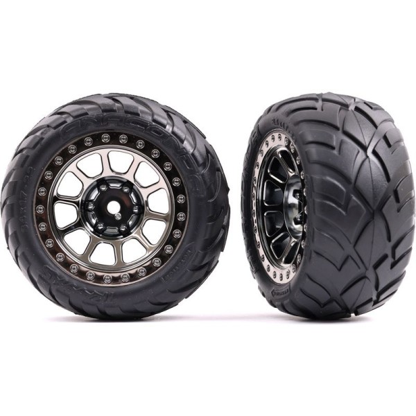 Traxxas kolo 2.2”, disk černě chromovaný, pneu Anaconda (2) (zadní)