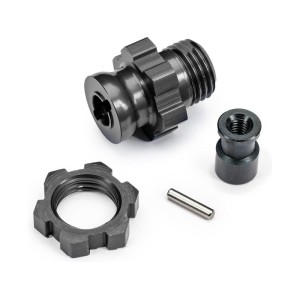 Traxxas náboj kola krátký 17mm s drážkami šedý