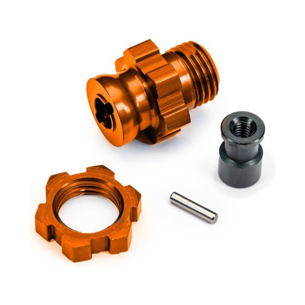 Traxxas náboj kola krátký 17mm s drážkami oranžový