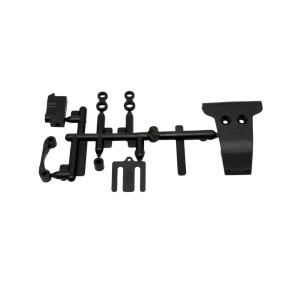 S12-3 Plastové díly (přední nárazník, držák serva, čepy stabilizátorů)