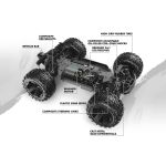 Qbit MT 1/16th Monster Truck - Červený