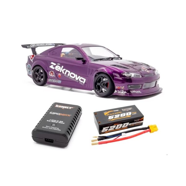 1/10 Drift OVER-D10 RWD car RTR + akumulátor a nabíječ