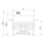 SW-2294SG BRUSHLESS HiVOLT 4S Digitální servo WATERPROOF (75kg-0,11s/60°)