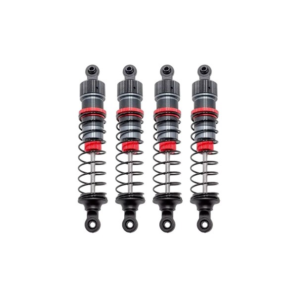 1/12 85mm Hliníkové olejové tlumiče kompletní vč. 3 sad pružin (H/S/M), 4 ks