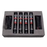 1/12 85mm Hliníkové olejové tlumiče kompletní vč. 3 sad pružin (H/S/M), 4 ks