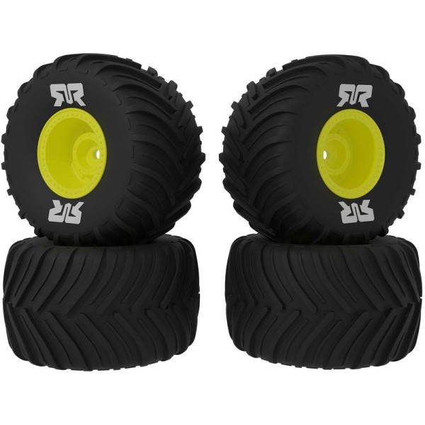 Arrma kolo s pneu dBoots Chevron MT, disk žlutý (4): GROM