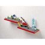 LEGO polička na vystavení stavebnic - modrá