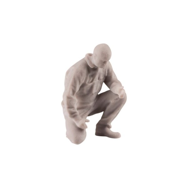 Krick Figurka strojník klečící 1:32 nenabarvená