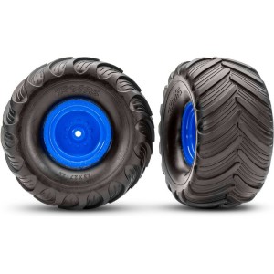 Traxxas kolo 2.0/3.0”, disk modrý offset 29mm, pneu Terra Groove (pár)