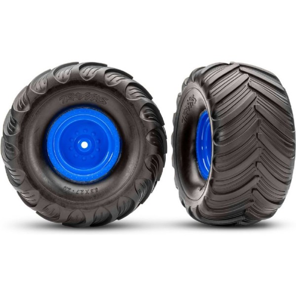 Traxxas kolo 2.0/3.0”, disk modrý offset 29mm, pneu Terra Groove (pár)