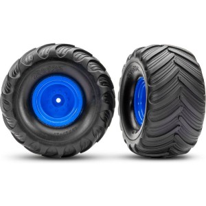 Traxxas kolo 2.0/3.0”, disk modrý offset 19mm, pneu Terra Groove (pár)