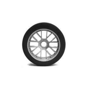 Mechové přední gumy, PAN CAR 1/10, stříbrný disk, sh 37, 2 ks.