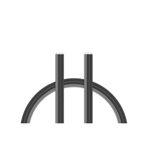 Kabel třížilový Silikonový černo/šedý plochý 0,33mm2 / 22AWG