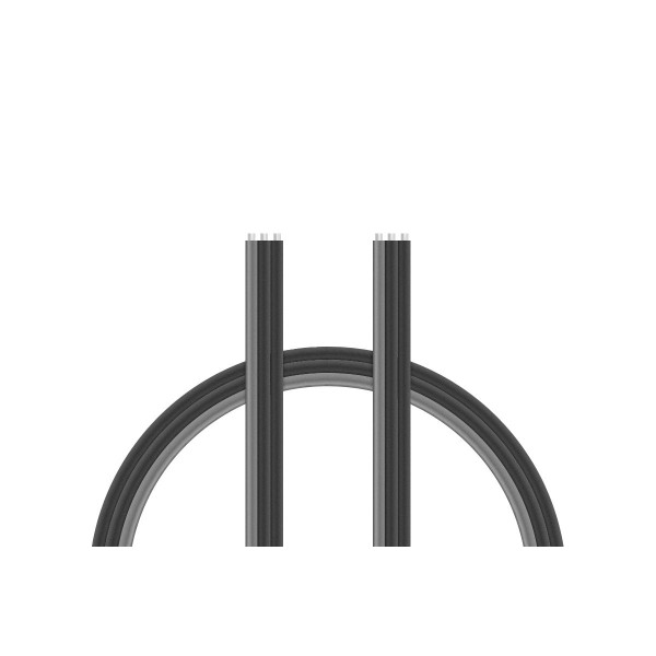 Kabel třížilový Silikonový černo/šedý plochý 0,33mm2 / 22AWG