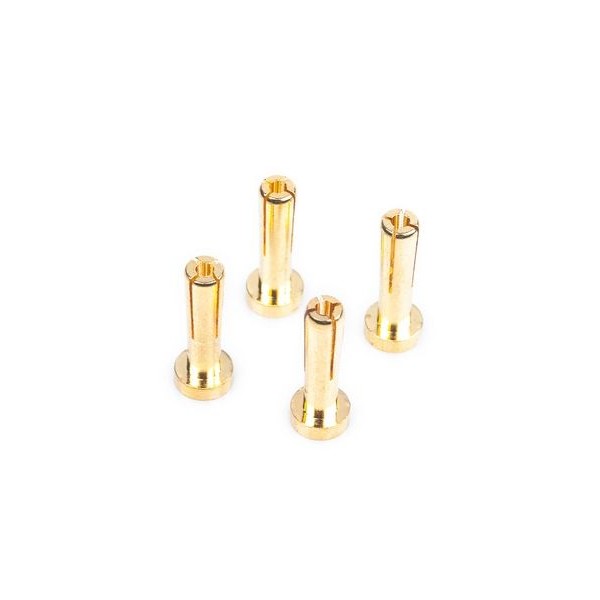 Works Team 4mm/G4 Gold zlaté konektory, délka 18mm, 4 ks