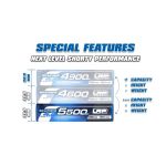 HV Ultra LCG Modified Shorty GRAPHENE-4.2 5500mAh Hardcase aku - 7.6V LiPo - 130C/65C