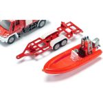 SIKU Blister - požární vozidlo Unimog s člunem