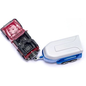 SIKU Blister - Terénní vůz s přívěsem a koněm