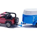 SIKU Blister - Terénní vůz s přívěsem a koněm